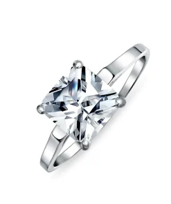 Princess Solitaire Ring